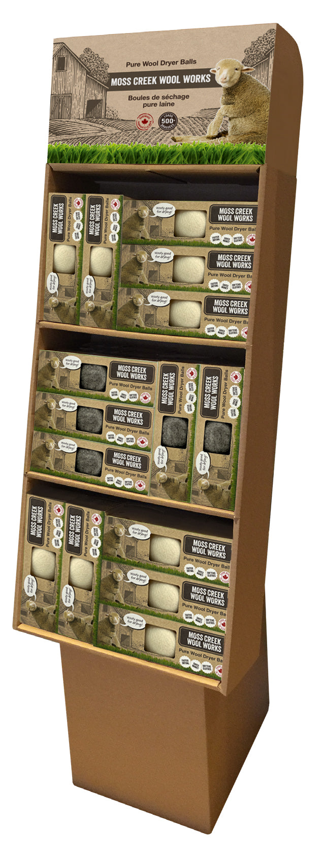 Moss Creek "The Stable" Floor Display Holds 30 Barn Boxes (Assorted Colours)