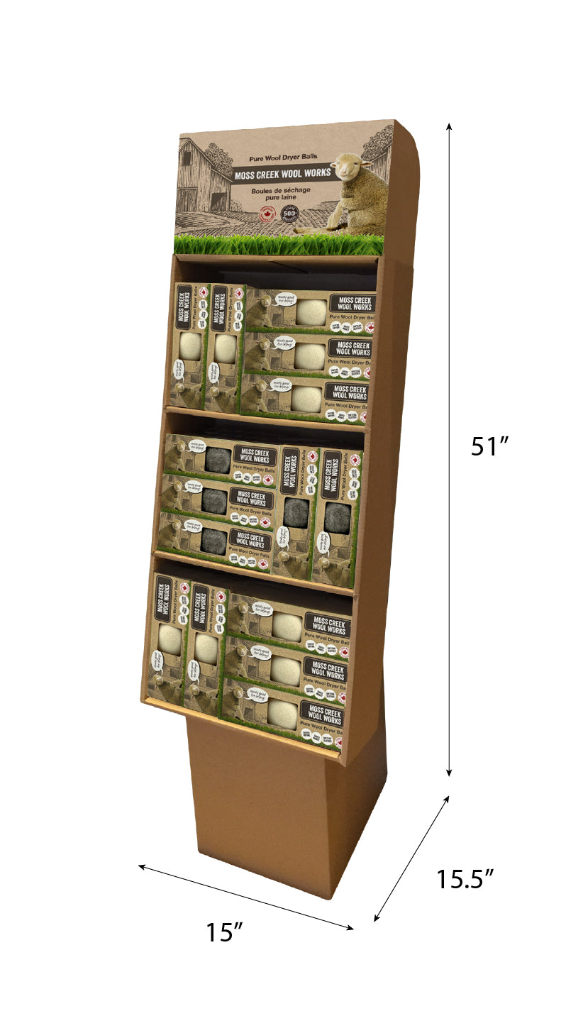 Moss Creek "The Stable" Floor Display Holds 30 Barn Boxes (Assorted Colours)